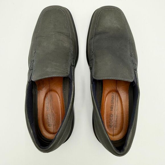 Ecco Helsinki II Matte Gray Leather Slip On Loafers - EU 42 / US Men 8-8.5 main image 12